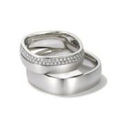 Henrich | Denzel, Trauringe «Forma», Platin, Brillanten, P3345.01 + P3341.60 Henrich | Denzel, Trauringe «Forma», Platin, Brillanten, P3345.01 + P3341.60