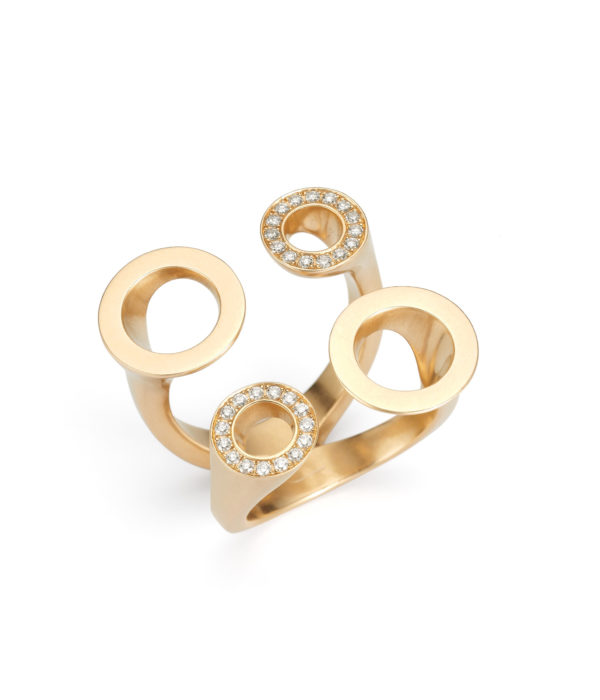 Angela Hübel, Ring Diamond Circles, Gelbgold