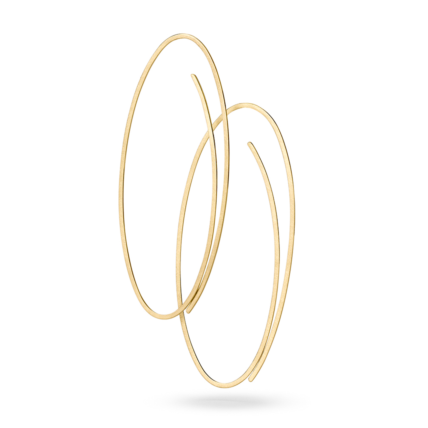 Niessing Creolen Linear, Gelbgold, oval, 60 mm