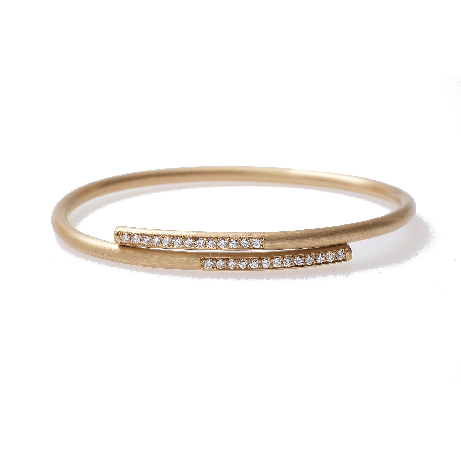 Galerie Spandow, Armreif, flexibel, Gelbgold, Brillanten